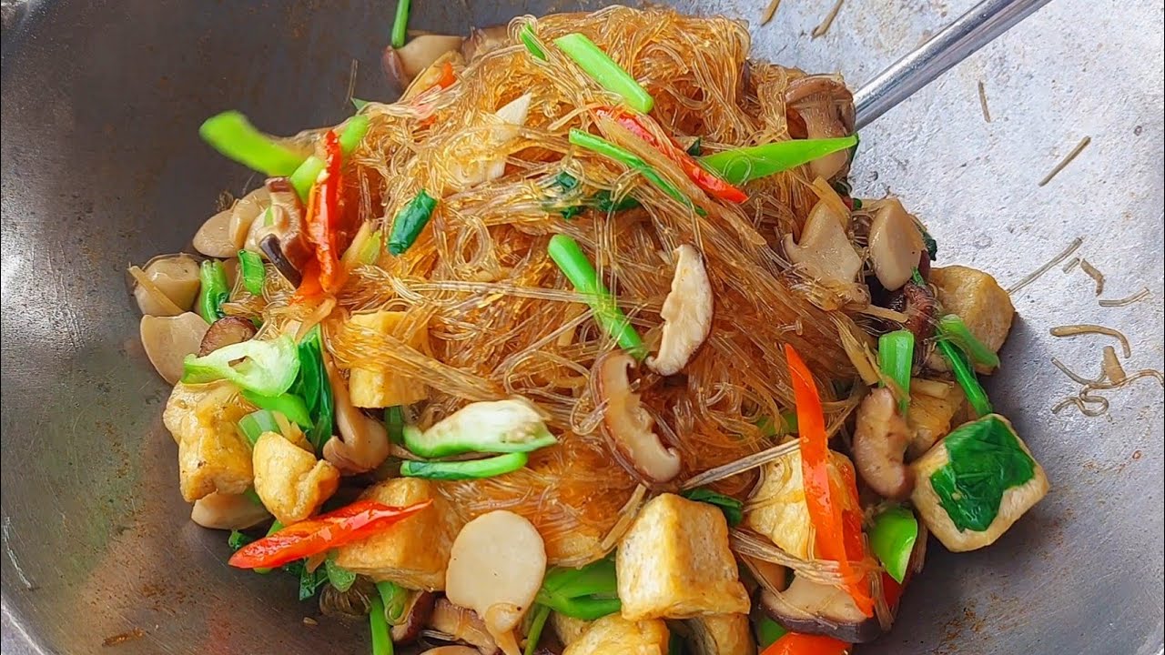 เต้าหู้หวานผัดวุ้นเส้น