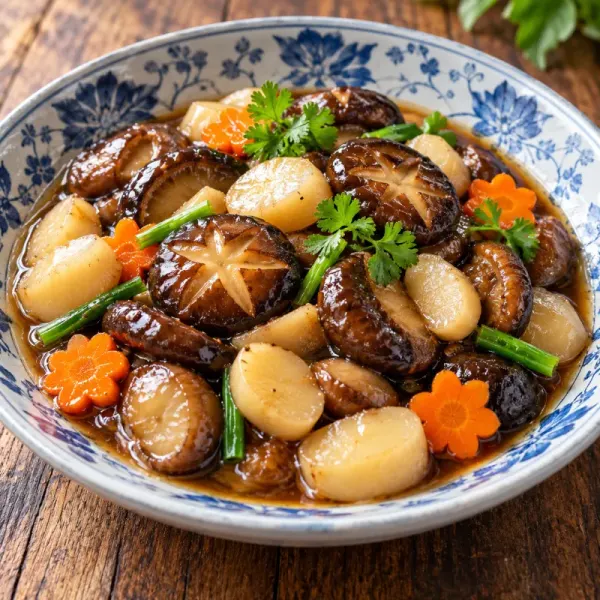 เห็ดหอมตุ๋นแห้ว