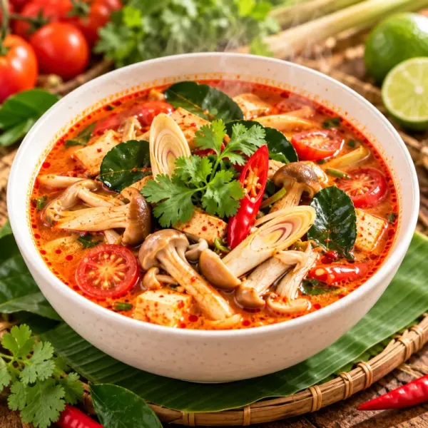 ต้มยำเห็ดเจ