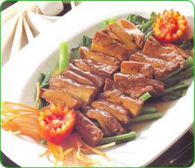 เป็ดอบยอดผักเจ
