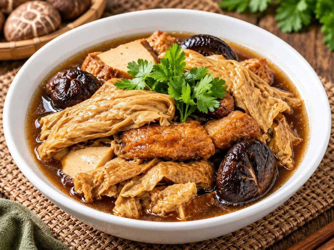 เต้าหู้ตุ๋นเห็ดหอม